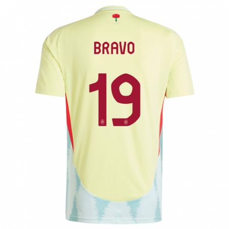 Kandiny Kinderen Spanje Iker Bravo #19 Geel Uitshirt Uittenue 24-26 T-Shirt