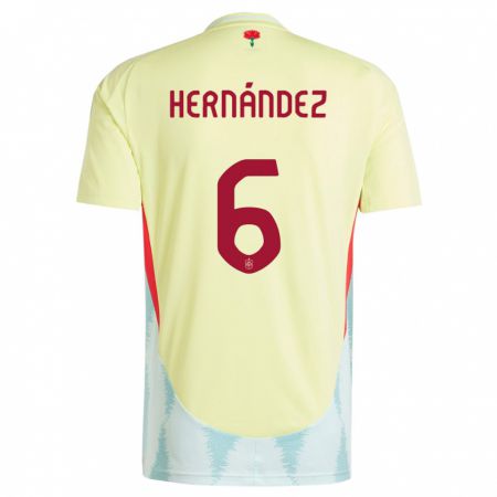 Kandiny Kinderen Spanje Gerard Hernandez #6 Geel Uitshirt Uittenue 24-26 T-Shirt