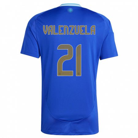 Kandiny Bambino Maglia Argentina Fernando Valenzuela #21 Blu Kit Gara Away 24-26 Maglietta