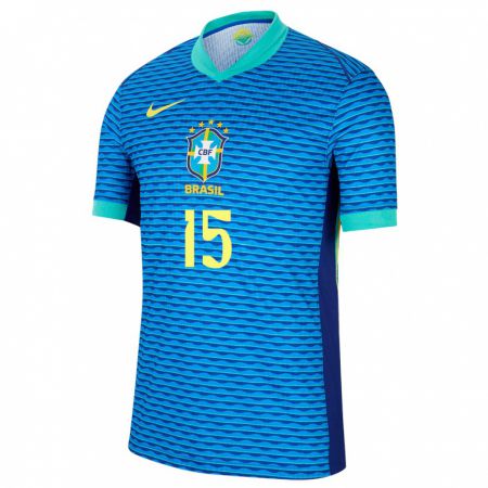 Kandiny Niño Camiseta Brasil Fabinho #15 Azul 2ª Equipación 24-26 La Camisa