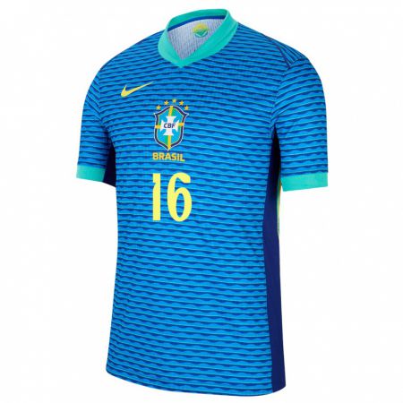 Kandiny Niño Camiseta Brasil Patryck #16 Azul 2ª Equipación 24-26 La Camisa