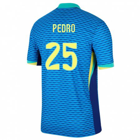 Kandiny Bambino Maglia Brasile Pedro #25 Blu Kit Gara Away 24-26 Maglietta