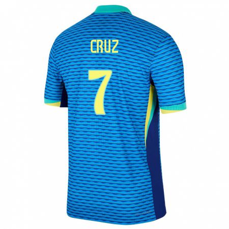 Kandiny Niño Camiseta Brasil Joao Cruz #7 Azul 2ª Equipación 24-26 La Camisa