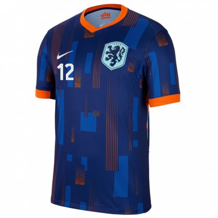 Kandiny Kinderen Nederland Alvaro Henry #12 Blauw Uitshirt Uittenue 24-26 T-Shirt België