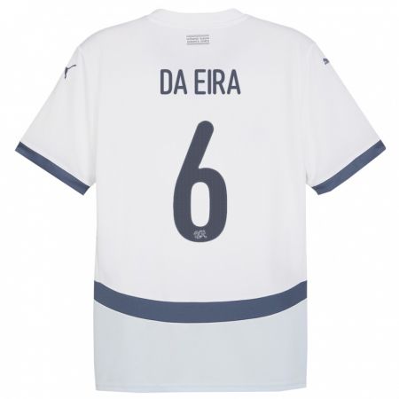 Kandiny Bambino Maglia Svizzera Stefanie Da Eira #6 Bianco Kit Gara Away 24-26 Maglietta