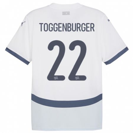 KandinyキッズスイスNando Toggenburger#22白アウェイシャツ24-26ジャージーユニフォーム