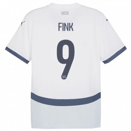 Kandiny Bambino Maglia Svizzera Bradley Fink #9 Bianco Kit Gara Away 24-26 Maglietta