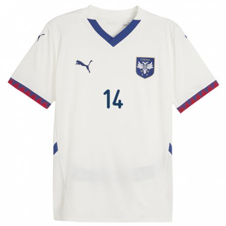 Kandiny Bambino Maglia Serbia Vladimir Miletic #14 Bianco Kit Gara Away 24-26 Maglietta