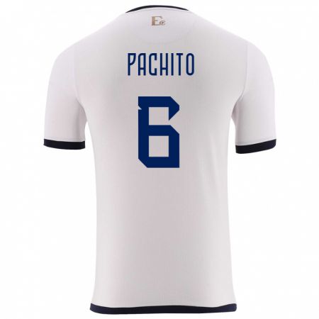 Kandiny Bambino Maglia Ecuador Angelica Pachito #6 Bianco Kit Gara Away 24-26 Maglietta