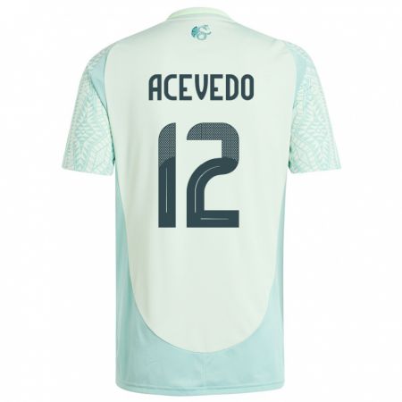 Kandiny Bambino Maglia Messico Carlos Acevedo #12 Lino Verde Kit Gara Away 24-26 Maglietta