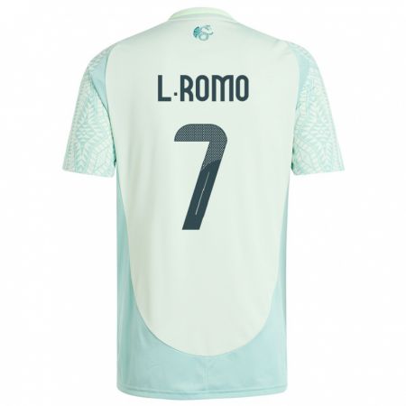 Kandiny Bambino Maglia Messico Luis Romo #7 Lino Verde Kit Gara Away 24-26 Maglietta