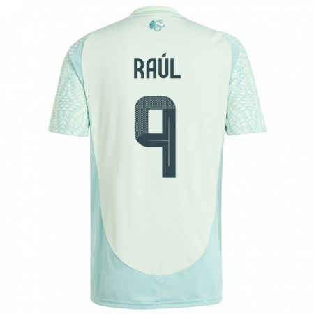 Kandiny Bambino Maglia Messico Raul Jimenez #9 Lino Verde Kit Gara Away 24-26 Maglietta