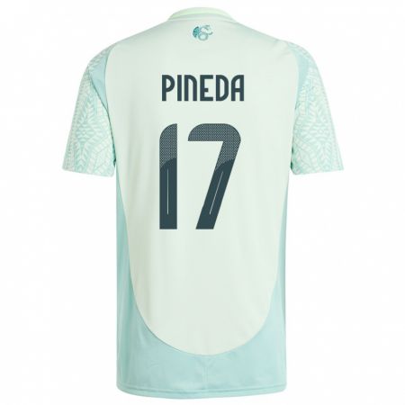 Kandiny Bambino Maglia Messico Orbelin Pineda #17 Lino Verde Kit Gara Away 24-26 Maglietta