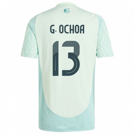 Kandiny Kinder Mexiko Guillermo Ochoa #13 Leinengrün Auswärtstrikot Trikot 24-26 T-Shirt Österreich