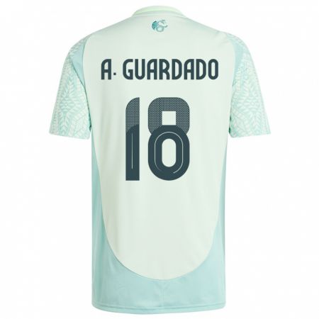 Kandiny Kinder Mexiko Andres Guardado #18 Leinengrün Auswärtstrikot Trikot 24-26 T-Shirt Österreich