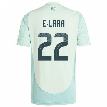 Kandiny Bambino Maglia Messico Emilio Lara #22 Lino Verde Kit Gara Away 24-26 Maglietta