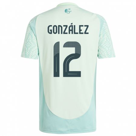 Kandiny Bambino Maglia Messico Itzel Gonzalez #12 Lino Verde Kit Gara Away 24-26 Maglietta