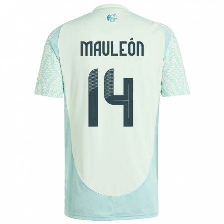 Kandiny Kinder Mexiko Natalia Mauleon #14 Leinengrün Auswärtstrikot Trikot 24-26 T-Shirt Österreich