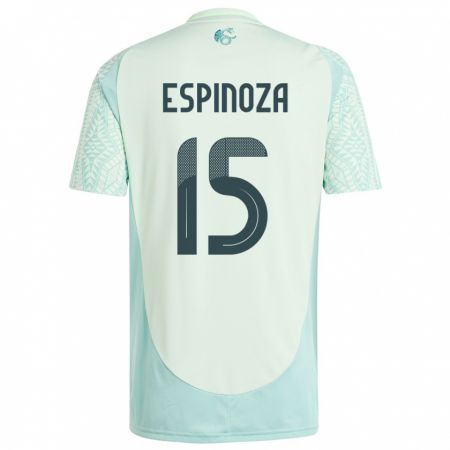 Kandiny Bambino Maglia Messico Greta Espinoza #15 Lino Verde Kit Gara Away 24-26 Maglietta