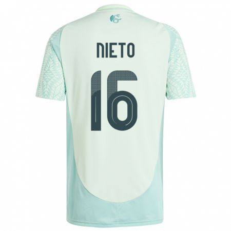 Kandiny Bambino Maglia Messico Karla Nieto #16 Lino Verde Kit Gara Away 24-26 Maglietta