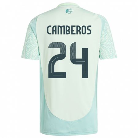 Kandiny Bambino Maglia Messico Scarlett Camberos #24 Lino Verde Kit Gara Away 24-26 Maglietta