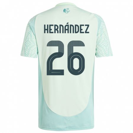 Kandiny Bambino Maglia Messico Nicolette Hernandez #26 Lino Verde Kit Gara Away 24-26 Maglietta