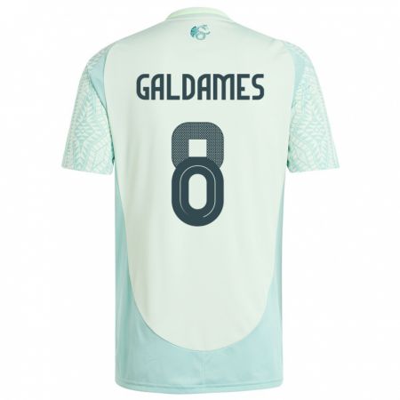 Kandiny Bambino Maglia Messico Benjamin Galdames #8 Lino Verde Kit Gara Away 24-26 Maglietta