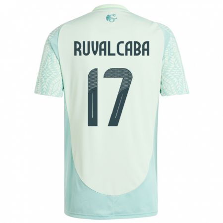 Kandiny Bambino Maglia Messico Jorge Ruvalcaba #17 Lino Verde Kit Gara Away 24-26 Maglietta