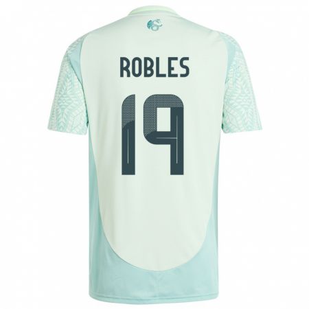 Kandiny Bambino Maglia Messico Angel Robles #19 Lino Verde Kit Gara Away 24-26 Maglietta