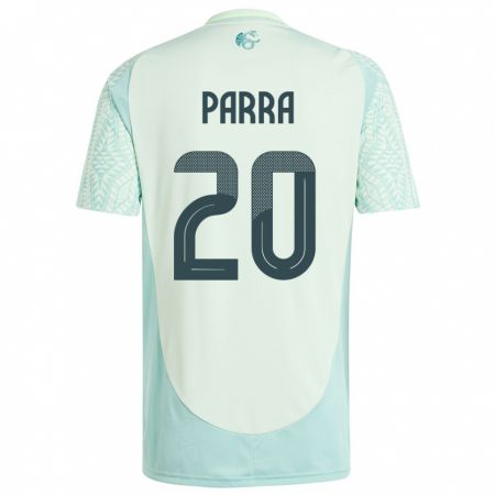 Kandiny Bambino Maglia Messico Rodrigo Parra #20 Lino Verde Kit Gara Away 24-26 Maglietta