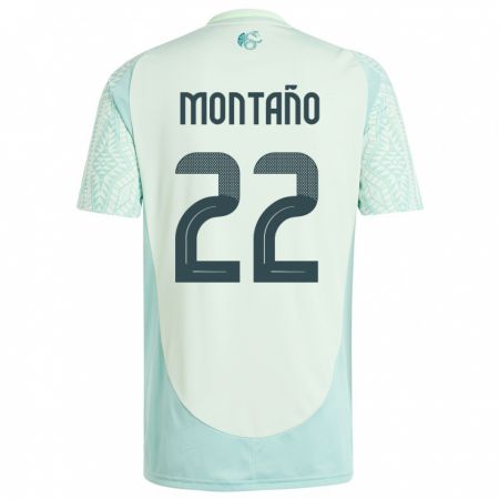 Kandiny Bambino Maglia Messico Andres Montano #22 Lino Verde Kit Gara Away 24-26 Maglietta