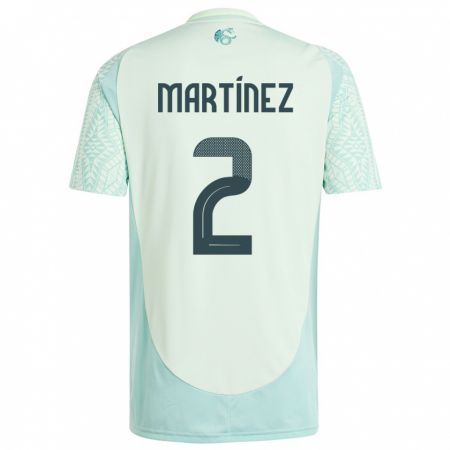 KandinyキッズメキシコEmilio Martinez#2リネングリーンアウェイシャツ24-26ジャージーユニフォーム