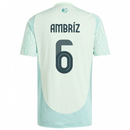 Kandiny Bambino Maglia Messico Fidel Ambriz #6 Lino Verde Kit Gara Away 24-26 Maglietta