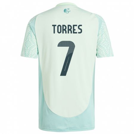 Kandiny Kinderen Mexico Christian Torres #7 Linnen Groen Uitshirt Uittenue 24-26 T-Shirt België