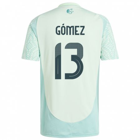 Kandiny Kinder Mexiko Diego Gomez #13 Leinengrün Auswärtstrikot Trikot 24-26 T-Shirt Österreich