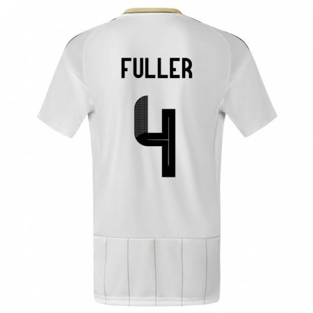 Kandiny Bambino Maglia Costa Rica Keysher Fuller #4 Bianco Kit Gara Away 24-26 Maglietta