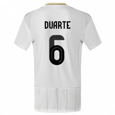 Kandiny Niño Camiseta Costa Rica Oscar Duarte #6 Blanco 2ª Equipación 24-26 La Camisa México