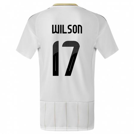 Kandiny Niño Camiseta Costa Rica Roan Wilson #17 Blanco 2ª Equipación 24-26 La Camisa México