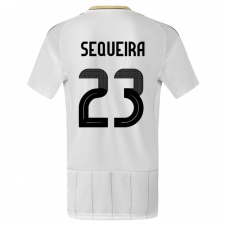 Kandiny Bambino Maglia Costa Rica Patrick Sequeira #23 Bianco Kit Gara Away 24-26 Maglietta