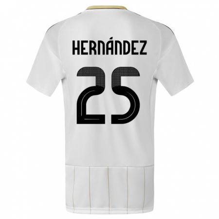 Kandiny Kinderen Costa Rica Anthony Hernandez #25 Wit Uitshirt Uittenue 24-26 T-Shirt