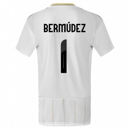 Kandiny Bambino Maglia Costa Rica Noelia Bermudez #1 Bianco Kit Gara Away 24-26 Maglietta