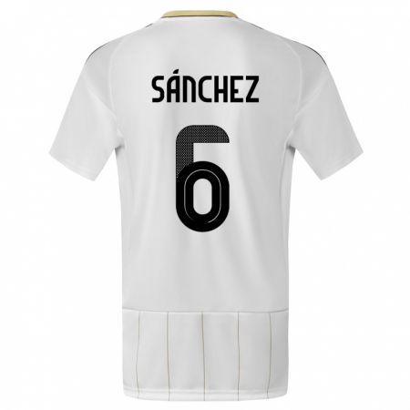 Kandiny Bambino Maglia Costa Rica Carol Sanchez #6 Bianco Kit Gara Away 24-26 Maglietta