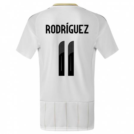 Kandiny Kinderen Costa Rica Raquel Rodriguez #11 Wit Uitshirt Uittenue 24-26 T-Shirt