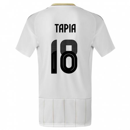 Kandiny Bambino Maglia Costa Rica Priscilla Tapia #18 Bianco Kit Gara Away 24-26 Maglietta