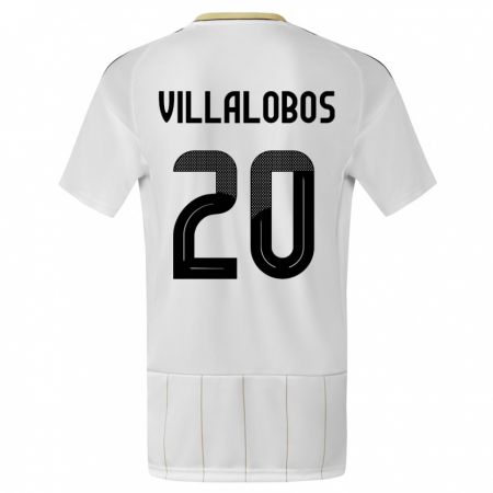 Kandiny Kinderen Costa Rica Fabiola Villalobos #20 Wit Uitshirt Uittenue 24-26 T-Shirt