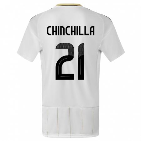 Kandiny Bambino Maglia Costa Rica Viviana Chinchilla #21 Bianco Kit Gara Away 24-26 Maglietta