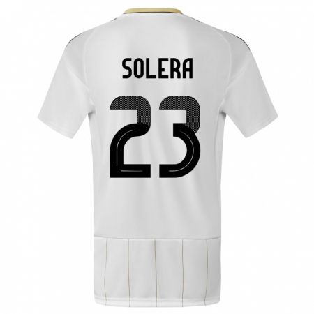 Kandiny Bambino Maglia Costa Rica Daniela Solera #23 Bianco Kit Gara Away 24-26 Maglietta