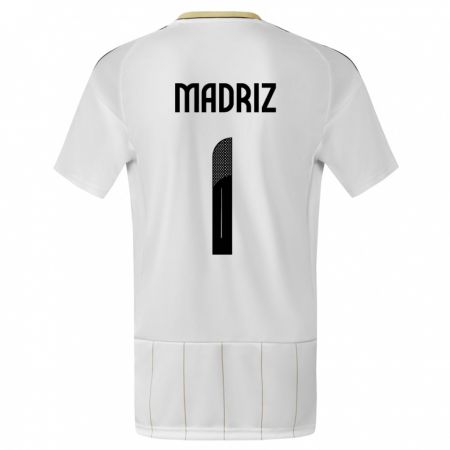 Kandiny Kinderen Costa Rica Abraham Madriz #1 Wit Uitshirt Uittenue 24-26 T-Shirt