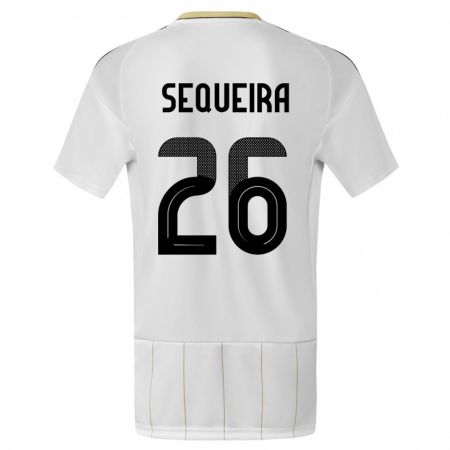 Kandiny Bambino Maglia Costa Rica Douglas Sequeira #26 Bianco Kit Gara Away 24-26 Maglietta