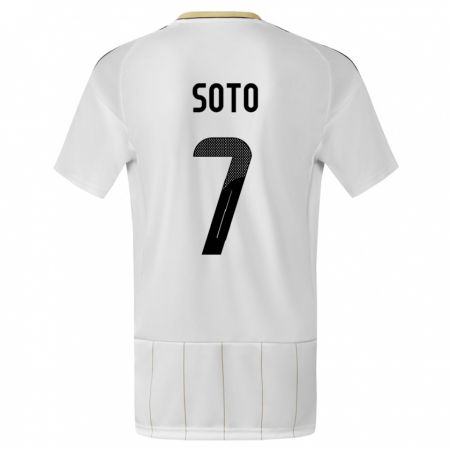 Kandiny Kinder Costa Rica Andrey Soto #7 Weiß Auswärtstrikot Trikot 24-26 T-Shirt Österreich